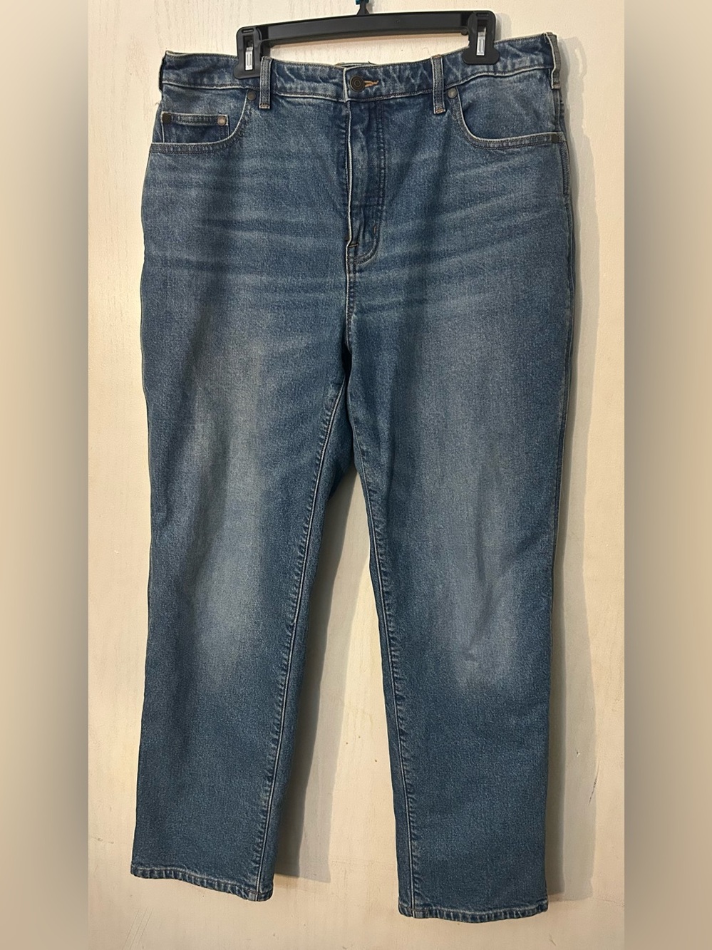 Duluth Trading Co Women’s 16 Regular Flannel Lined Jeans Buffalo Plaid